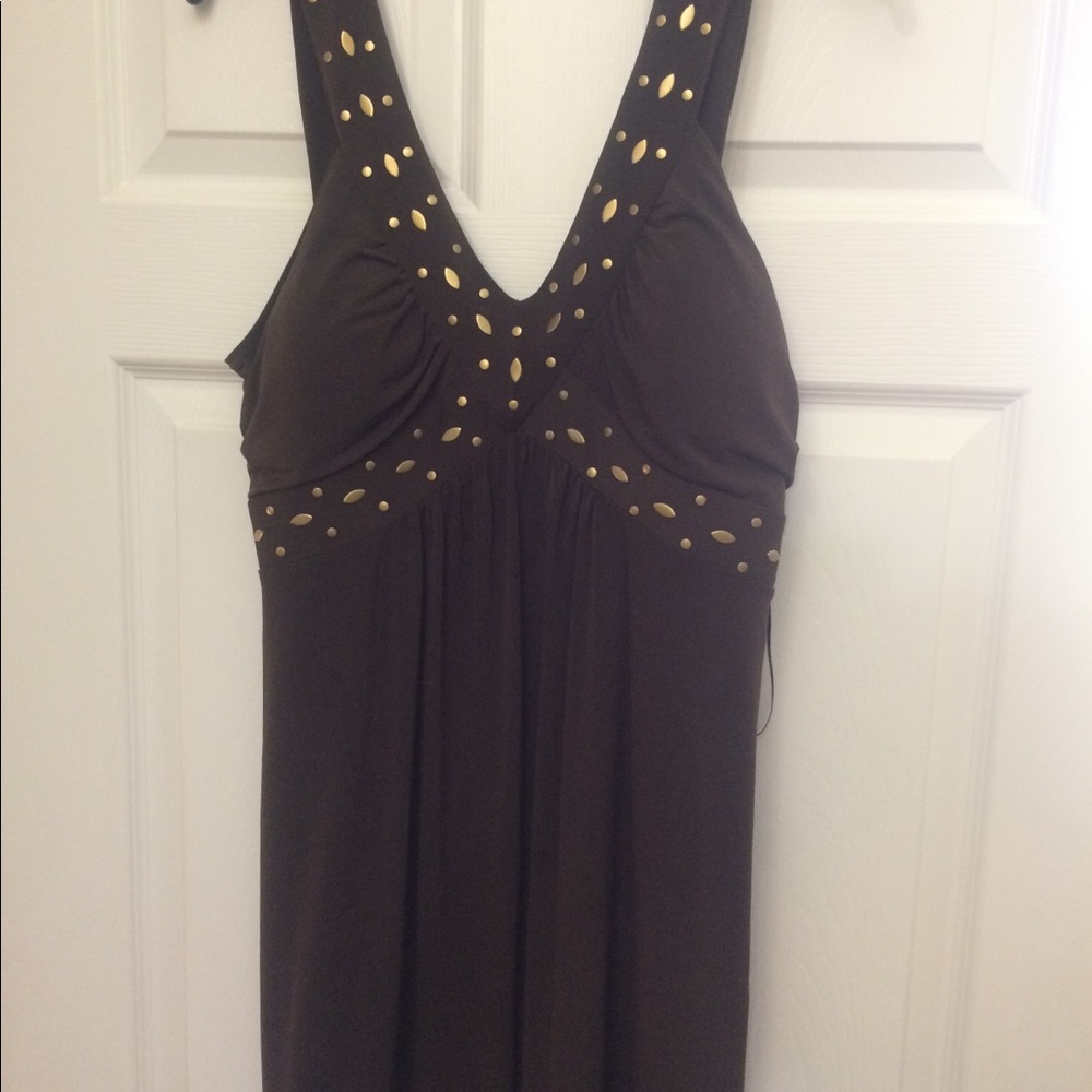 Gold and brown party dress